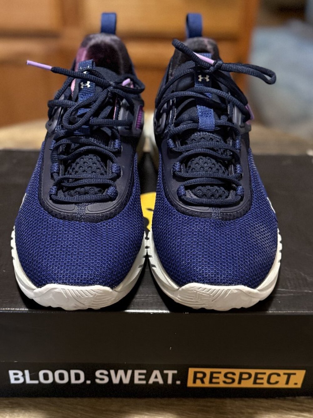 UA HOVR Project Rock 5 Disrupt Bauhaus Blue- Size 9.5 Men's (like new)